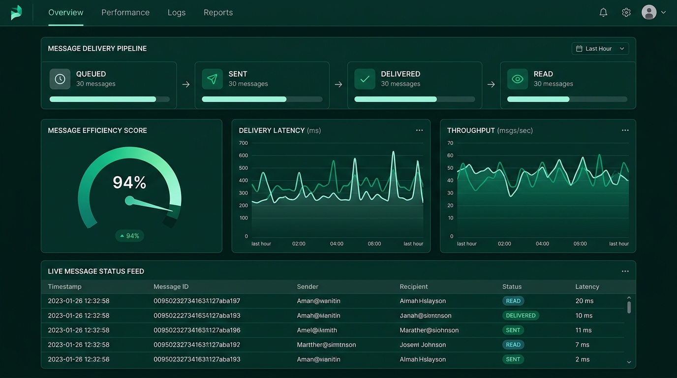 Relatórios em tempo real